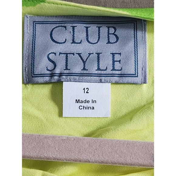 Club Style Yellow Lime Green Nightgown Dress - Size 12, Stretchy and Comfortable - Picture 7 of 15